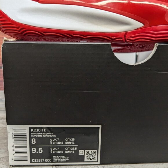 Nike KD16 Kevin Durant TB Men\'s 8 University Red Basketball Shoes DZ2927-600